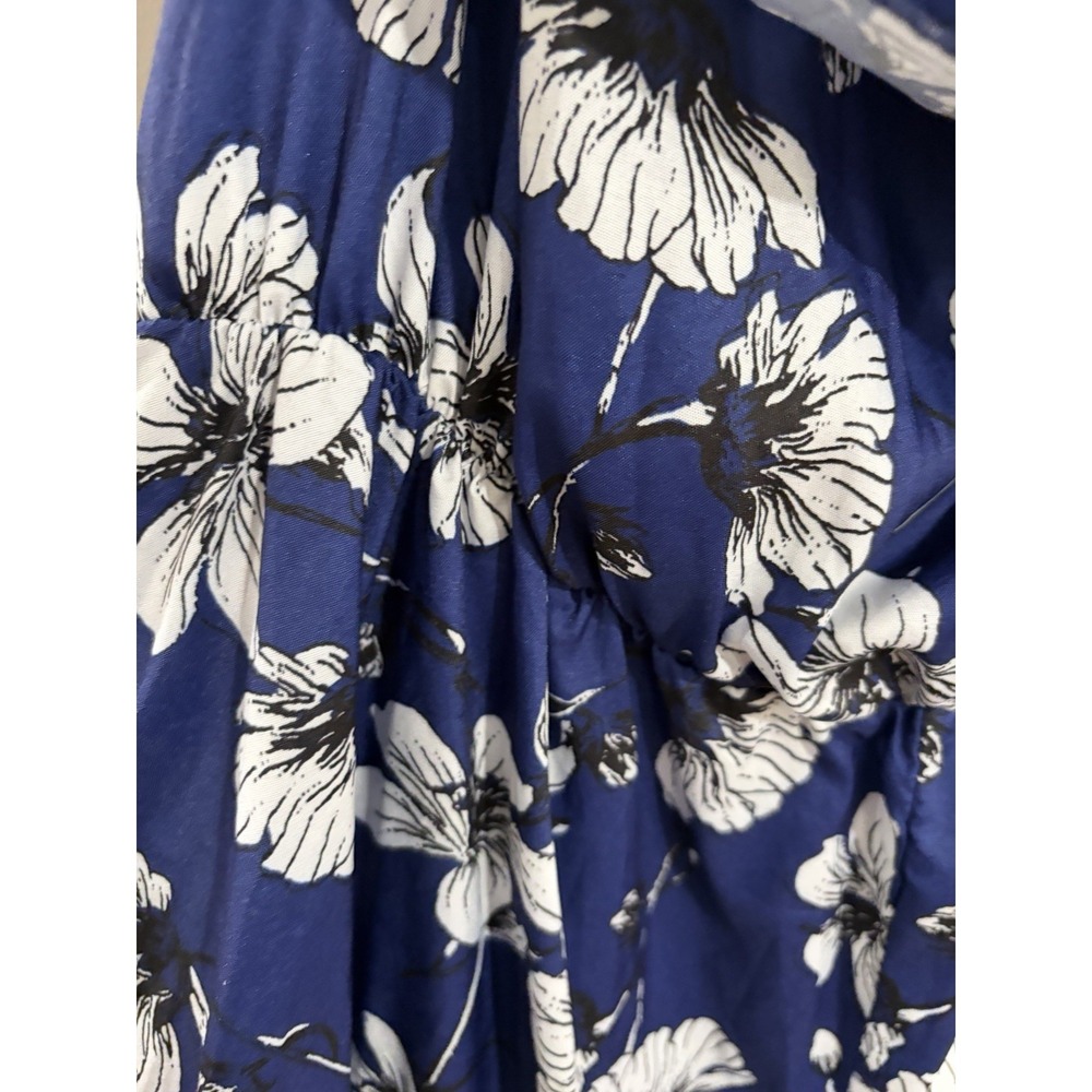 Lanisen womens DRESS navy floral stretch summer style XL BRAND NEW C85 - Picture 3 of 5